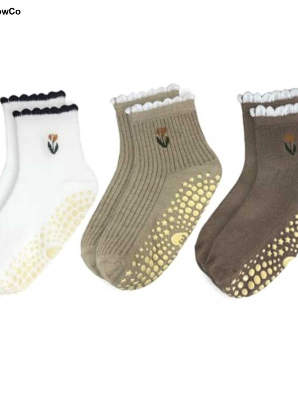 Non Slip Cotton Ankle Yoga Socks with Bow for Pilates